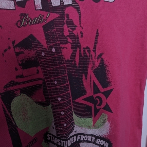 DAYDREAMER Hot Pink Hollywood Brats Graphic Band Y2k Long Sleeve Tee NEW Size S - Picture 2 of 6